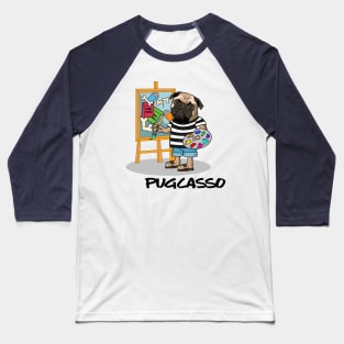 Pugcasso Dog T shirt Baseball T-Shirt
